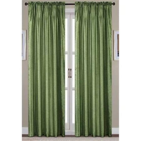 RT Designers Collection PNN03145 Nikki Faux Silk 54 X 84 In. Rod Pocket Curtain Panel; Lemon